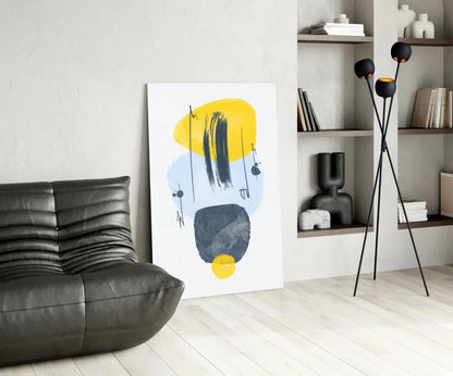 Abstract Shapes Glass Wall Art - LUXARTDECO
