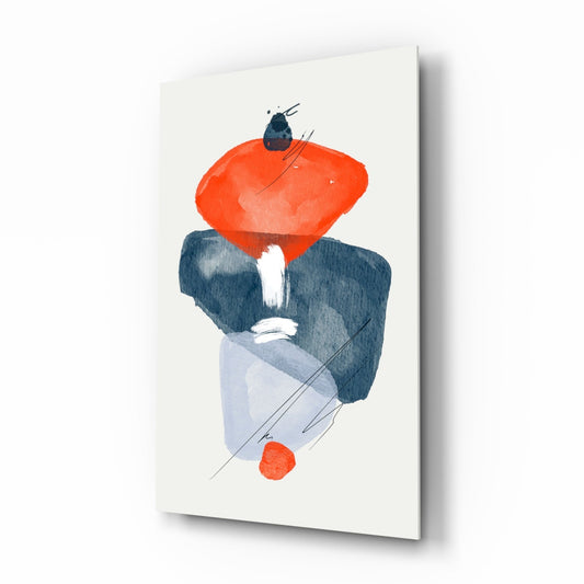 Abstract Shapes Glass Wall Art