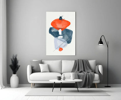 Abstract Shapes Glass Wall Art - LUXARTDECO