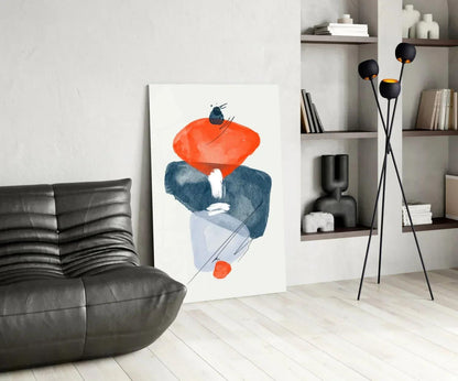 Abstract Shapes Glass Wall Art - LUXARTDECO