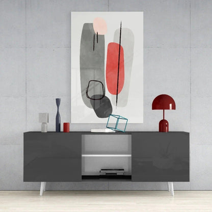 Abstract Shapes Glass Wall Art - LUXARTDECO