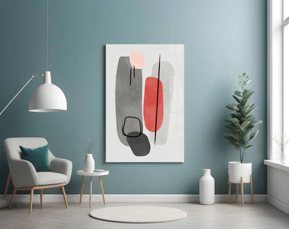 Abstract Shapes Glass Wall Art - LUXARTDECO