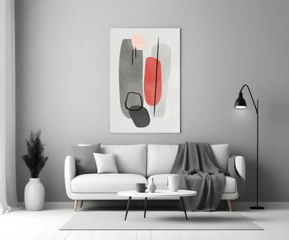 Abstract Shapes Glass Wall Art - LUXARTDECO