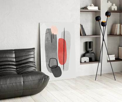 Abstract Shapes Glass Wall Art - LUXARTDECO