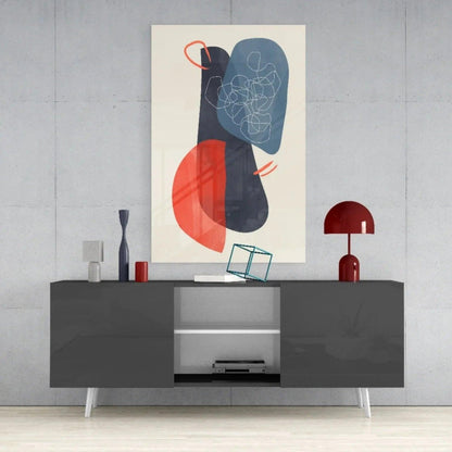 Abstract Shapes Glass Wall Art - LUXARTDECO