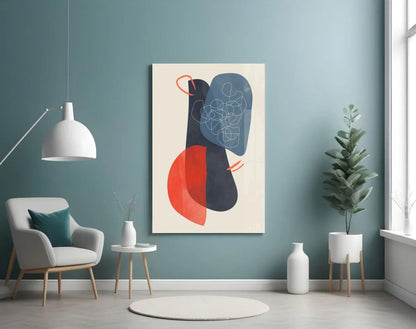 Abstract Shapes Glass Wall Art - LUXARTDECO