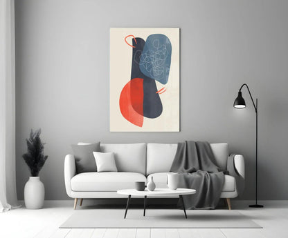 Abstract Shapes Glass Wall Art - LUXARTDECO