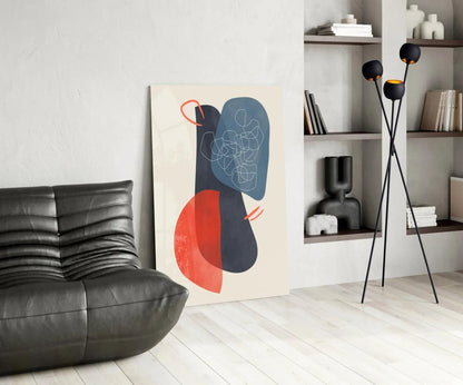 Abstract Shapes Glass Wall Art - LUXARTDECO