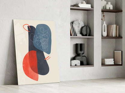 Abstract Shapes Glass Wall Art - LUXARTDECO