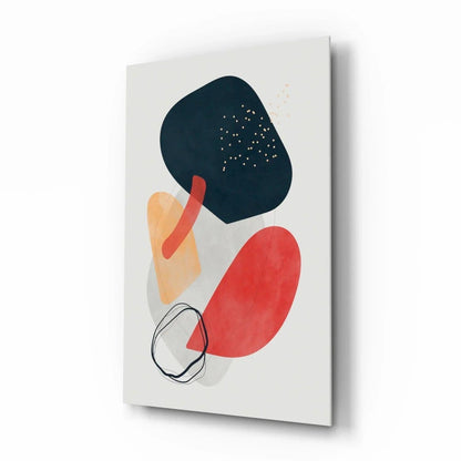 Abstract Shapes Glass Wall Art - LUXARTDECO