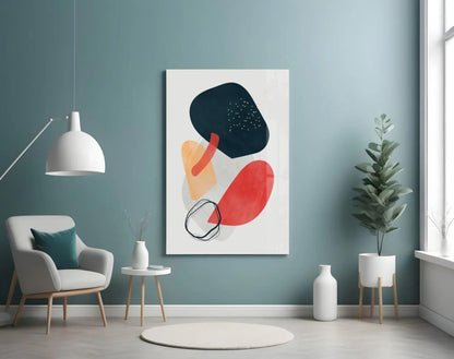 Abstract Shapes Glass Wall Art - LUXARTDECO