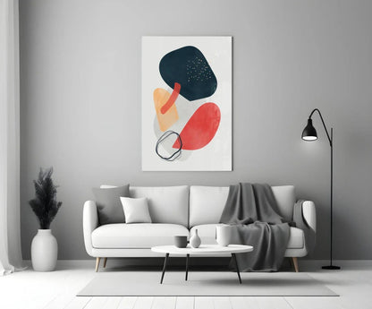 Abstract Shapes Glass Wall Art - LUXARTDECO