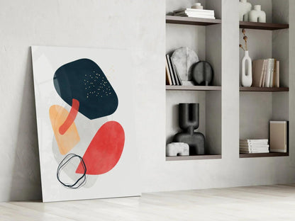 Abstract Shapes Glass Wall Art - LUXARTDECO