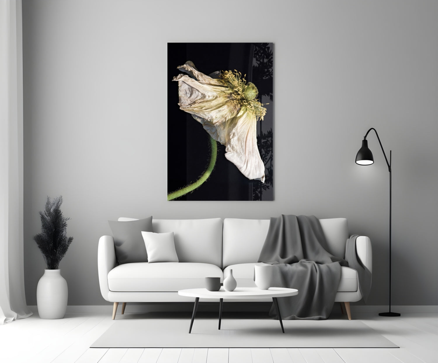 Flower Glass Wall Art