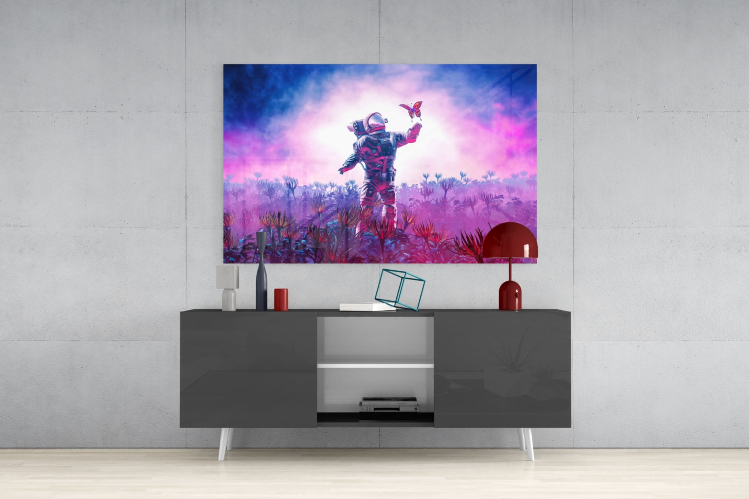 Land of Butterflies Glass Wall Art