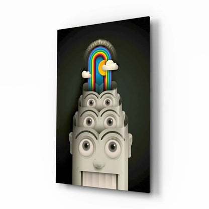 Rainbow Machine Glass Wall Art - LUXARTDECO