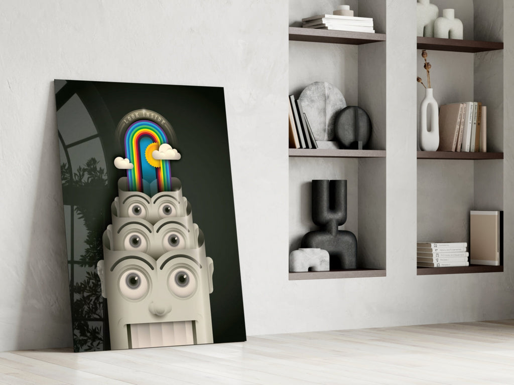 Rainbow Machine Glass Wall Art