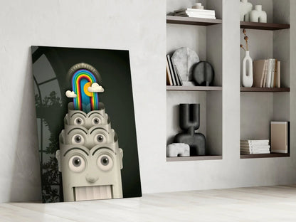 Rainbow Machine Glass Wall Art - LUXARTDECO