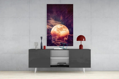 Moon Glass Wall Art - LUXARTDECO