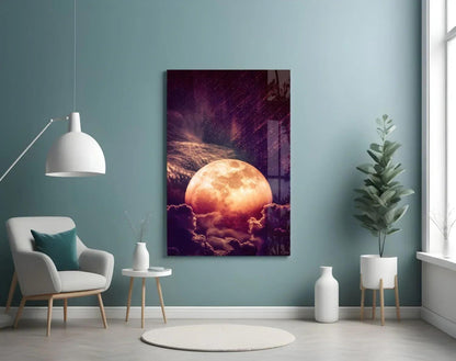 Moon Glass Wall Art - LUXARTDECO