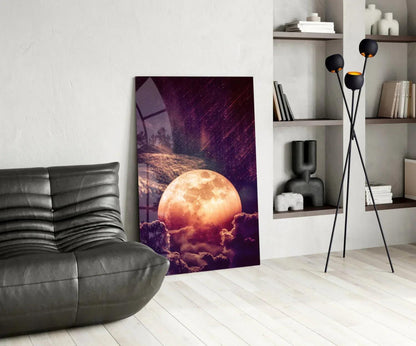 Moon Glass Wall Art - LUXARTDECO