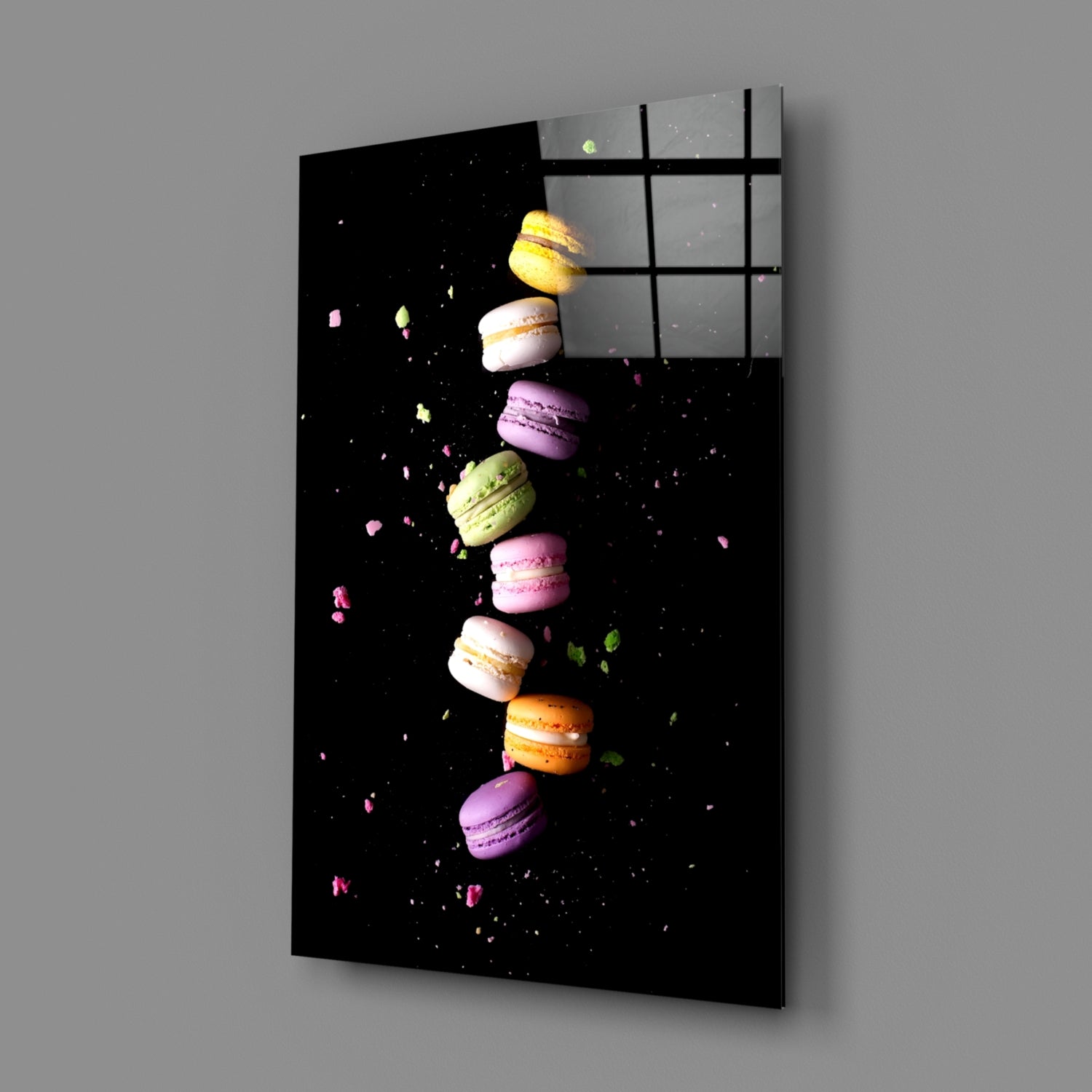 Macarons Glass Wall Art