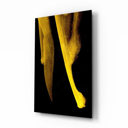 Yellow Story Glass Wall Art - LUXARTDECO