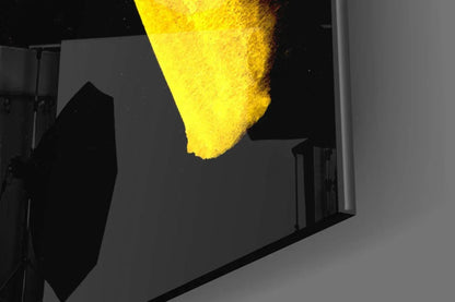 Yellow Story Glass Wall Art - LUXARTDECO