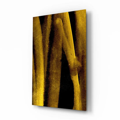 Yellow Story Glass Wall Art - LUXARTDECO