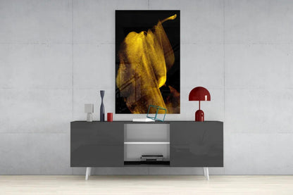 Yellow Story Glass Wall Art - LUXARTDECO