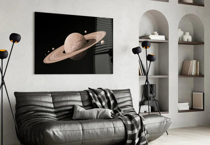Saturn Glass Wall Art - LUXARTDECO