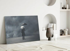 Storm in Thoughts Glass Wall Art - LUXARTDECO