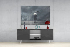 Storm in Thoughts Glass Wall Art - LUXARTDECO