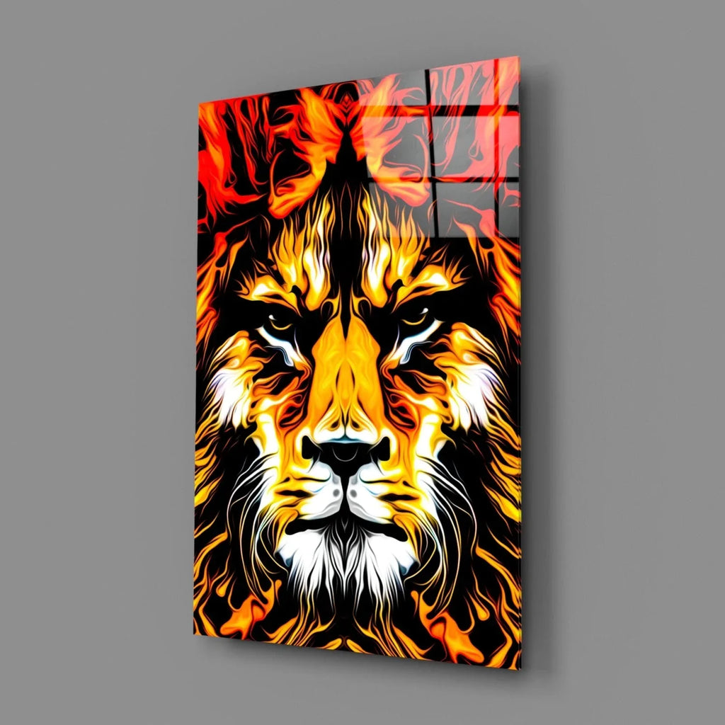 Lion Glass Wall Art - LUXARTDECO
