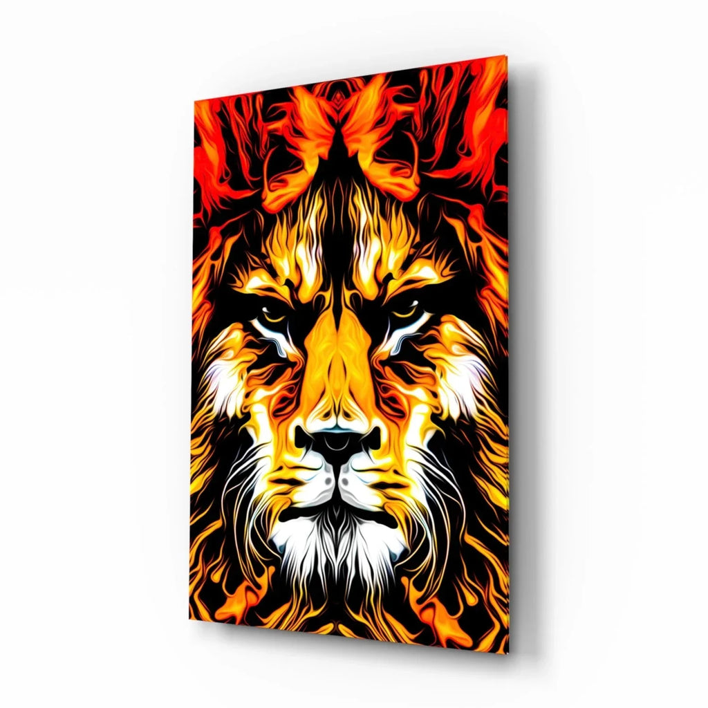 Lion Glass Wall Art - LUXARTDECO