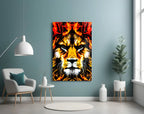 Lion Glass Wall Art - LUXARTDECO