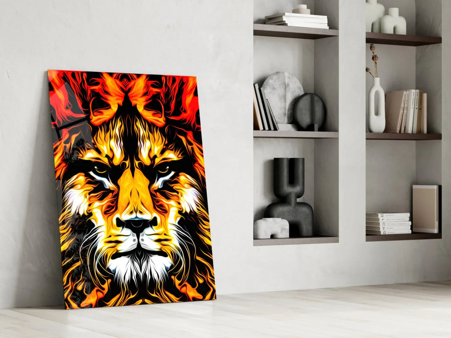 Lion Glass Wall Art - LUXARTDECO