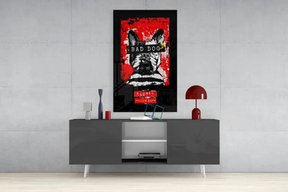 “Bad Dog” Glass Wall Art - LUXARTDECO