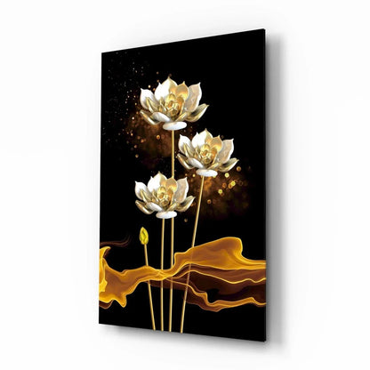 Flowers Glass Wall Art - LUXARTDECO