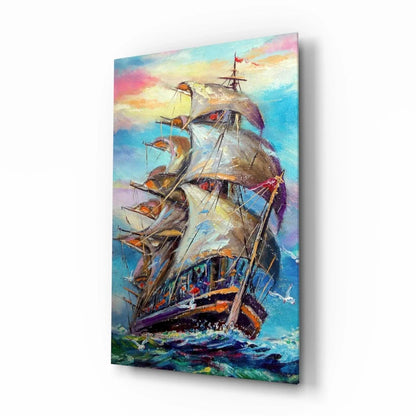 Sailboat Glass Wall Art - LUXARTDECO