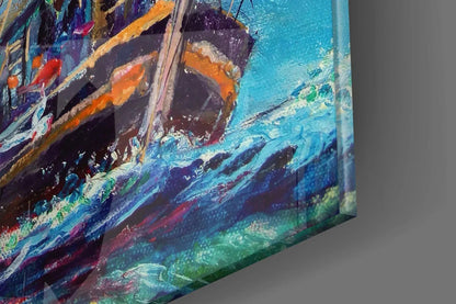 Sailboat Glass Wall Art - LUXARTDECO