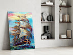 Sailboat Glass Wall Art