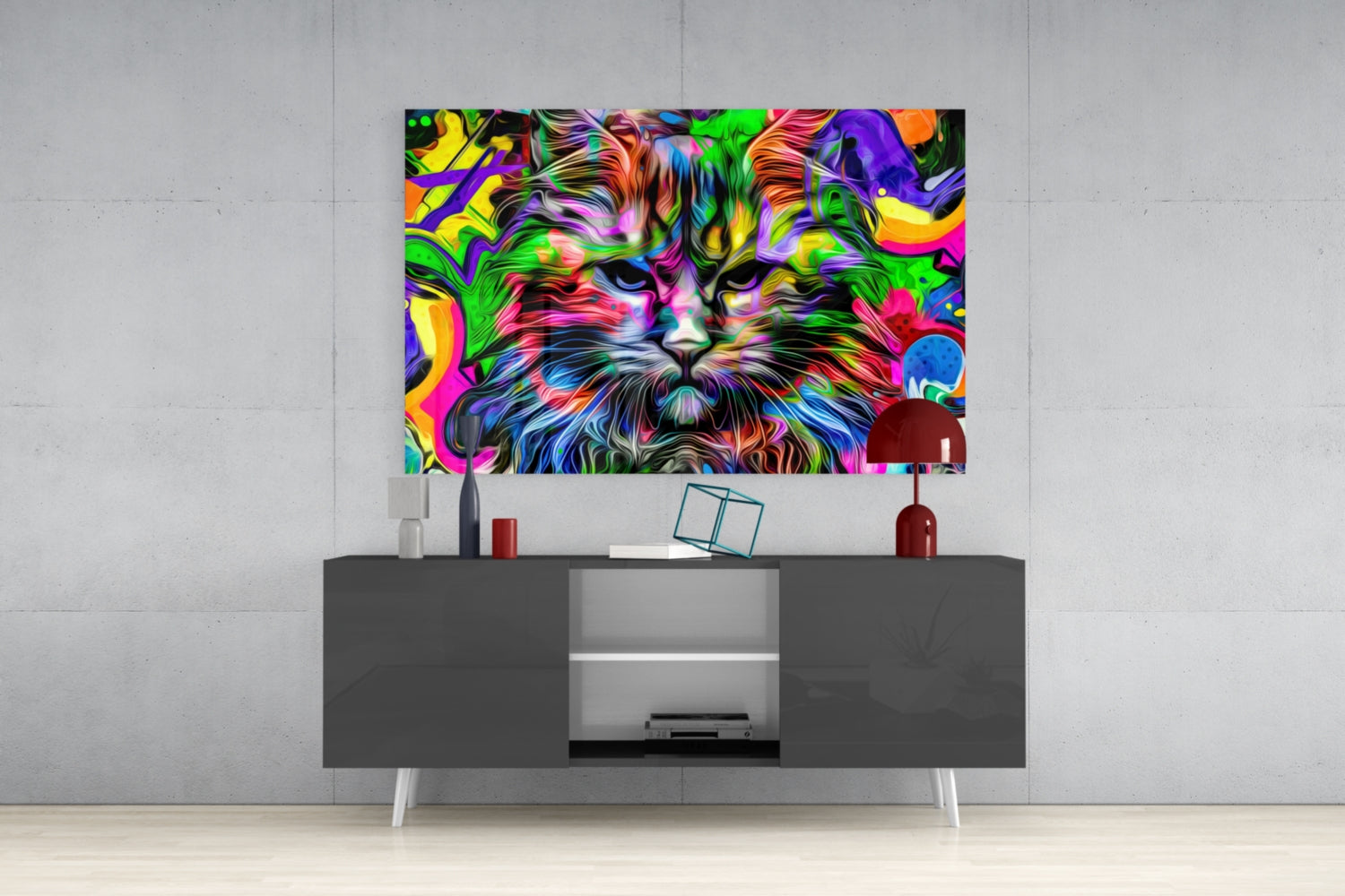 Cat Glass Wall Art
