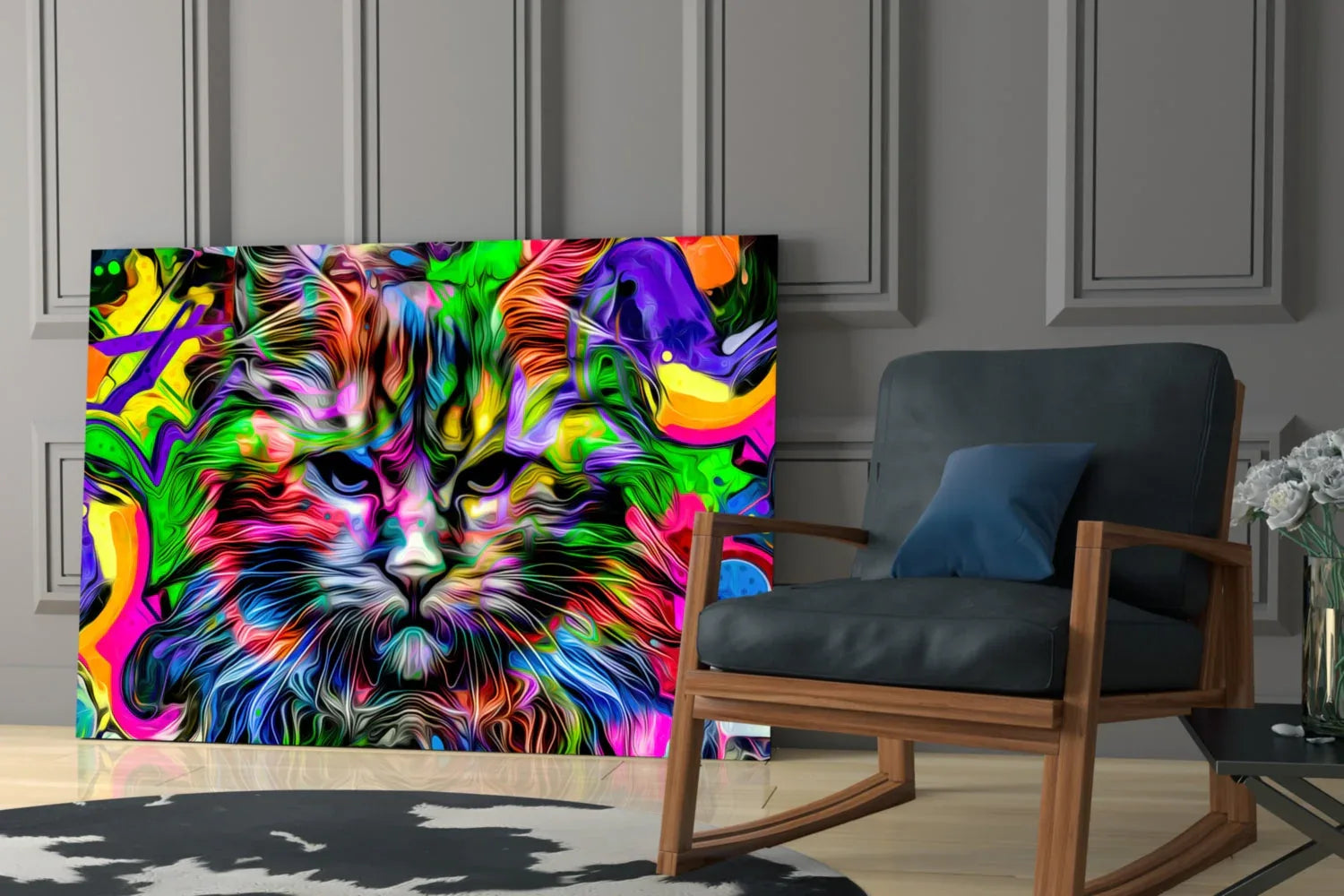 Cat Glass Wall Art - LUXARTDECO