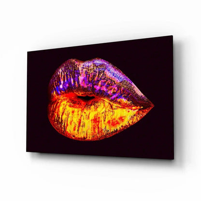 Lips Glass Wall Art - LUXARTDECO