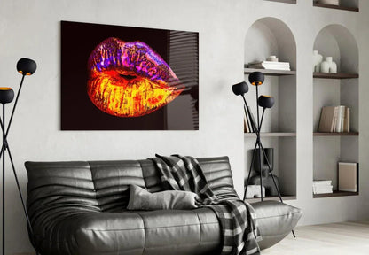 Lips Glass Wall Art - LUXARTDECO