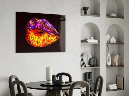 Lips Glass Wall Art - LUXARTDECO