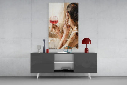 Wine and Women Glass Art - LUXARTDECO