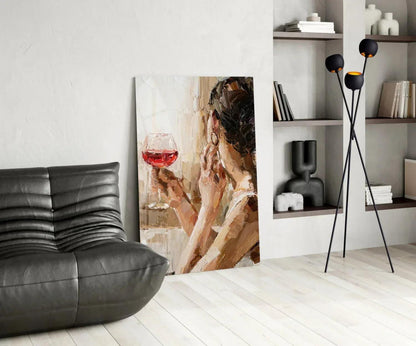 Wine and Women Glass Art - LUXARTDECO
