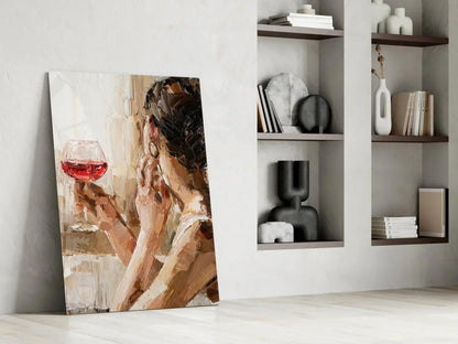 Wine and Women Glass Art - LUXARTDECO